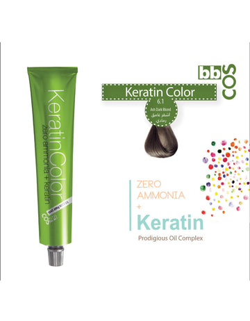 Keratin Hair Color 100 ml 6.1